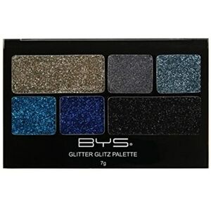 BYS Glitter Glitz Gel for Eyes and Face Eye 6 Shade Makeup Palette - Azure Blaze